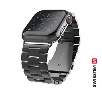 SWISSTEN řemínek pro Apple Watch kovový, šířka 38-40 mm Barva: Černá