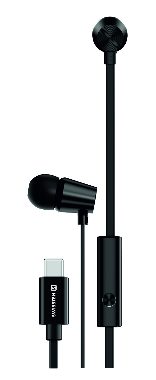 SWISSTEN sluchátka Earbuds DYNAMIC, USB-C, 1,2 m