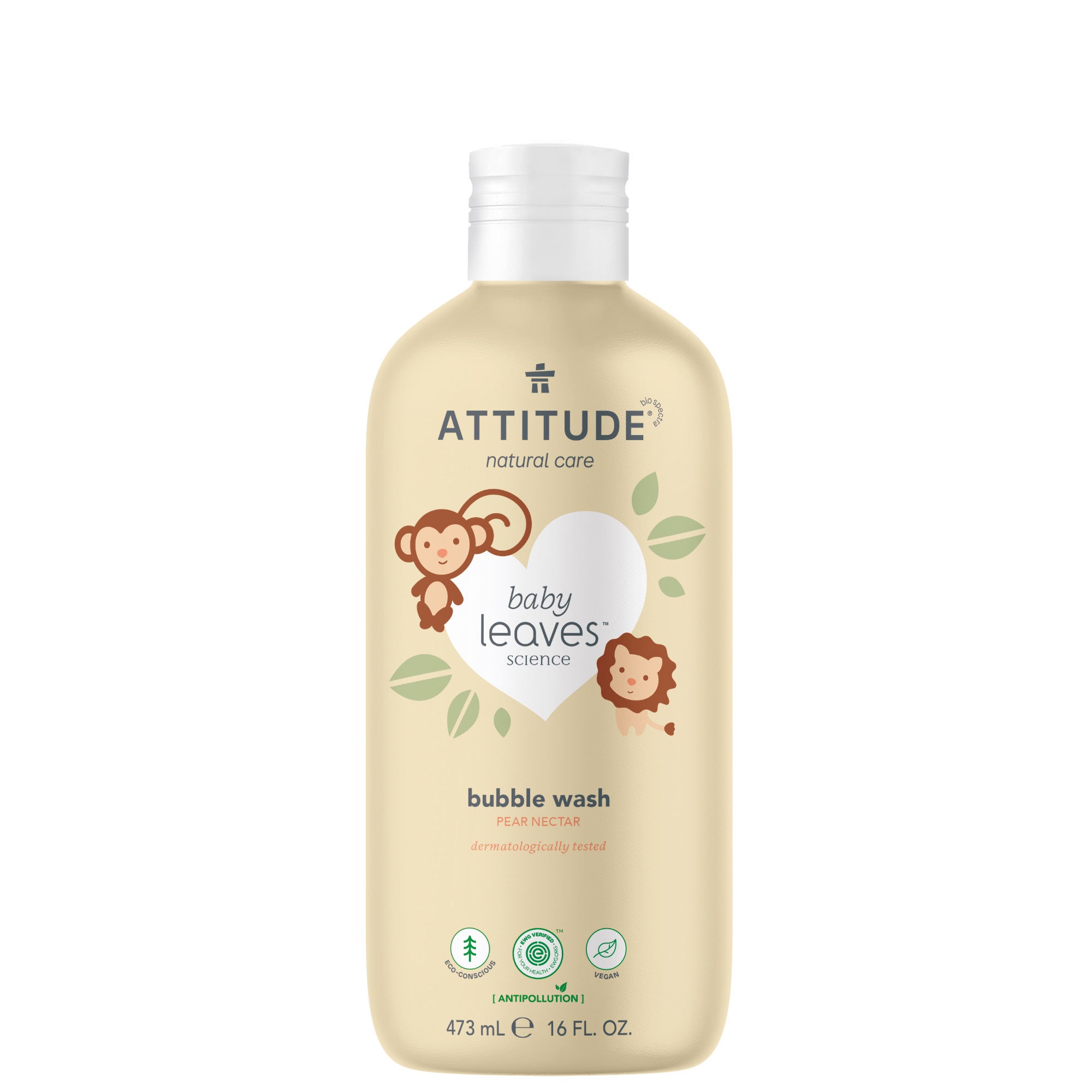 Dětská pěna do koupele ATTITUDE Baby leaves s vůní hruškové šťávy 473 ml