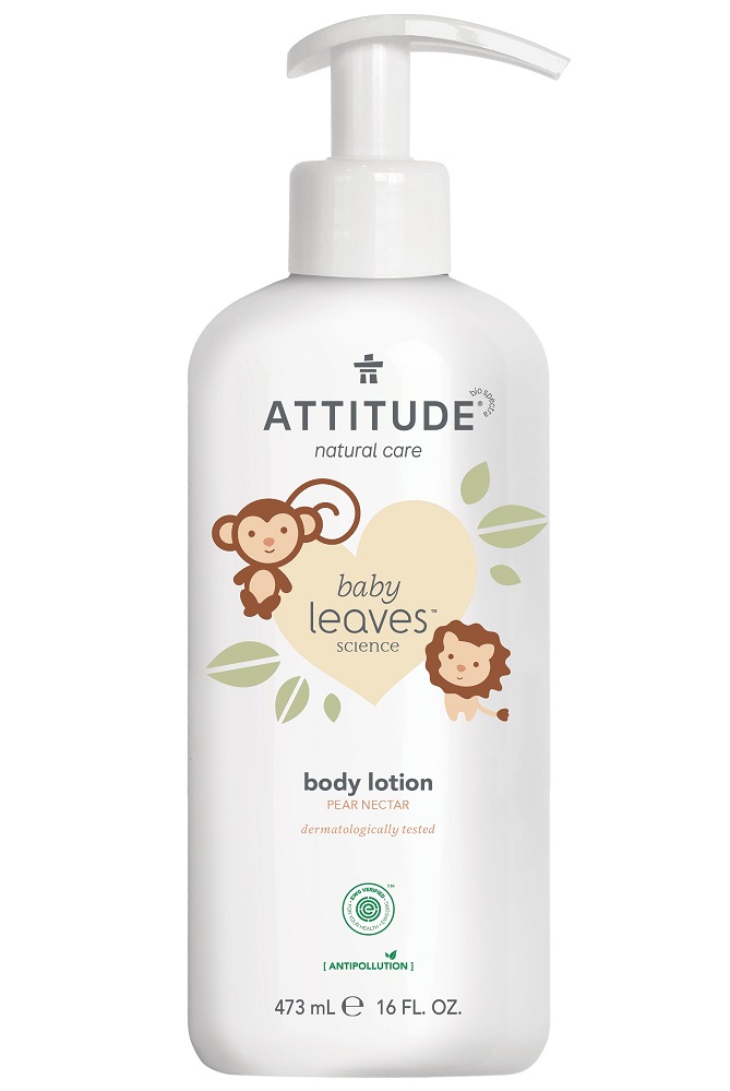 Dětské tělové mléko ATTITUDE Baby leaves s vůní hruškové šťávy 473 ml