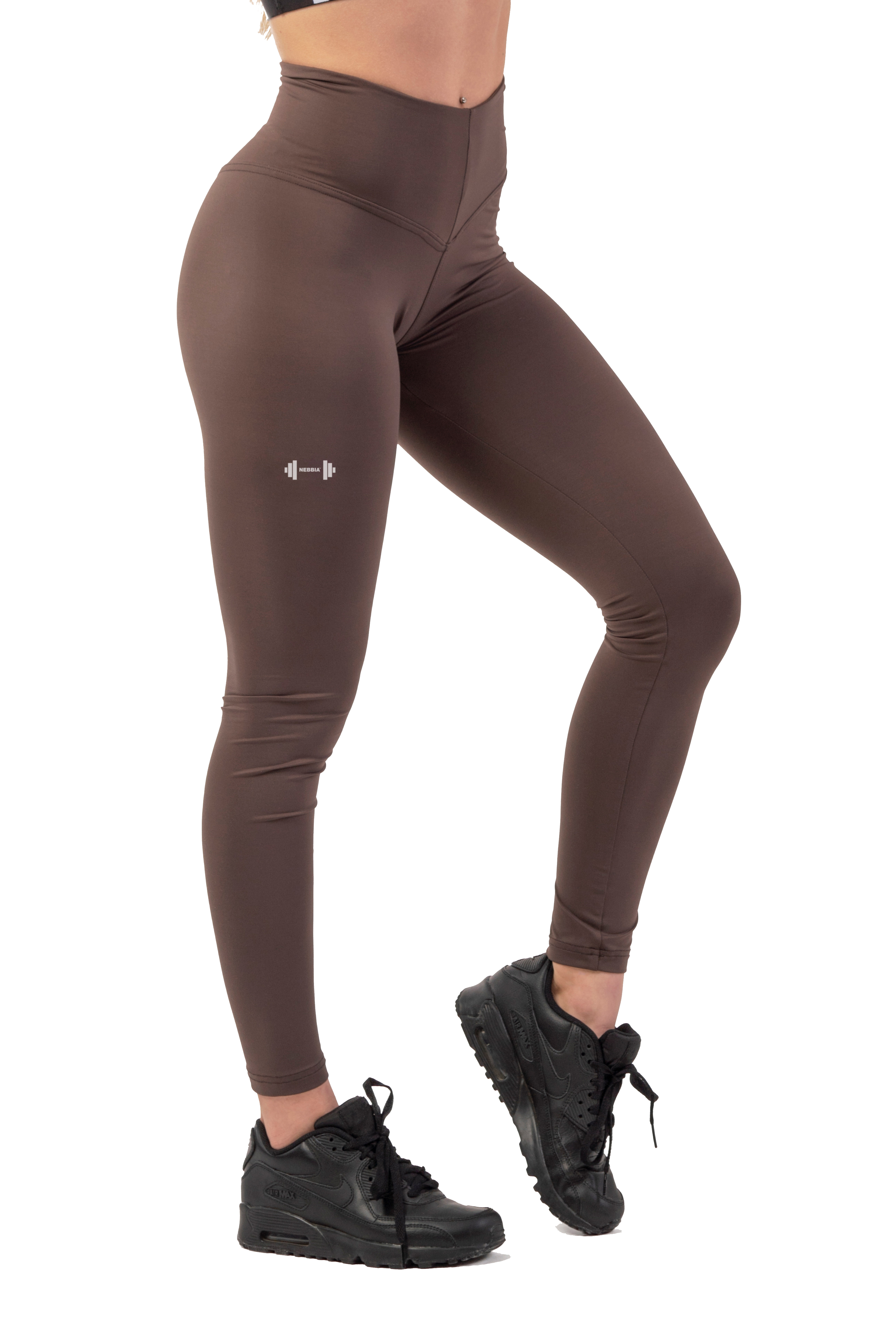 NEBBIA Feel Good Look Good Legíny Classic Performance High Waist 403 Brown Barva: Hnědá, Velikost: M