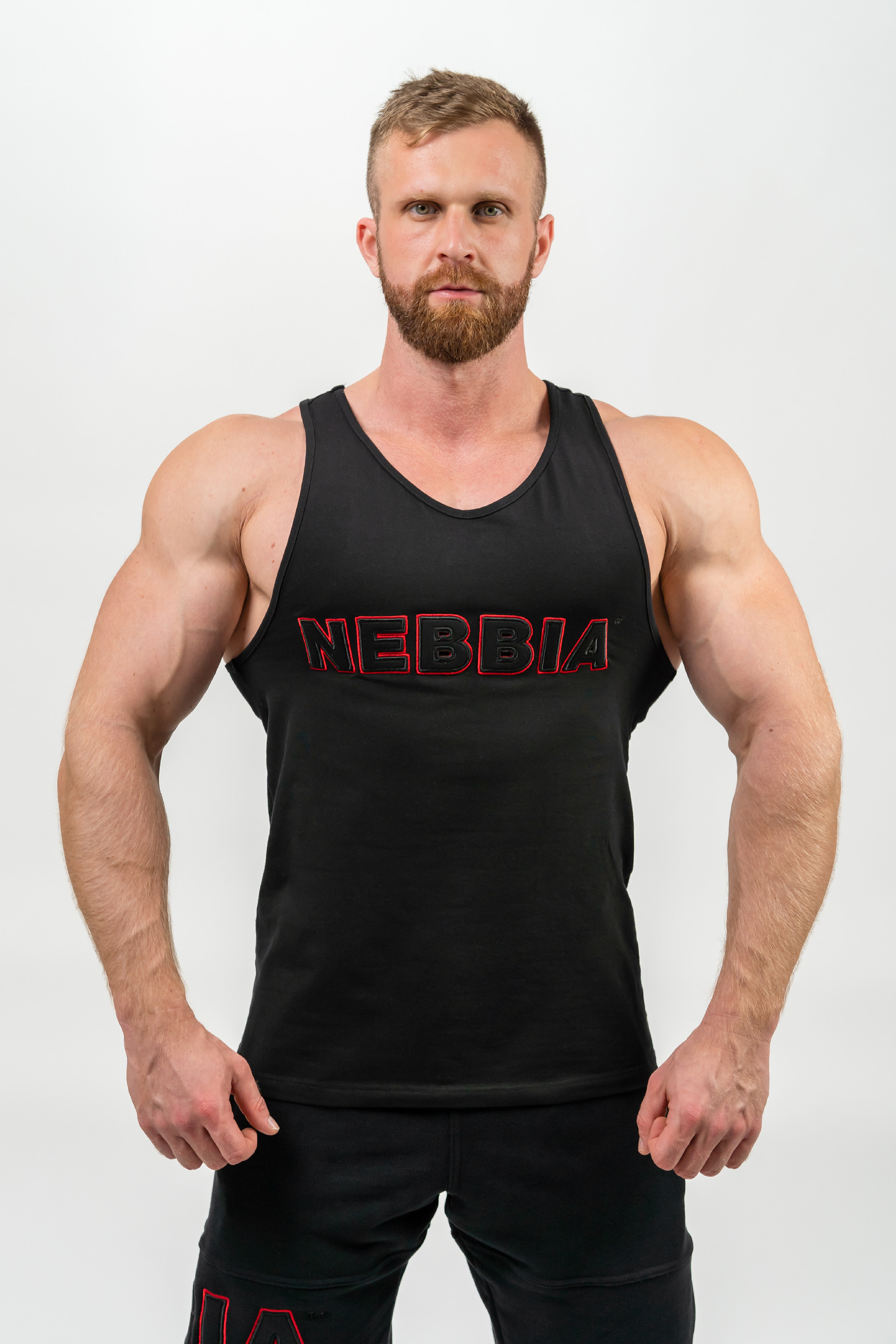 NEBBIA Olympia Fitness tílko STRENGTH 714 Black Barva: Černá, Velikost: M