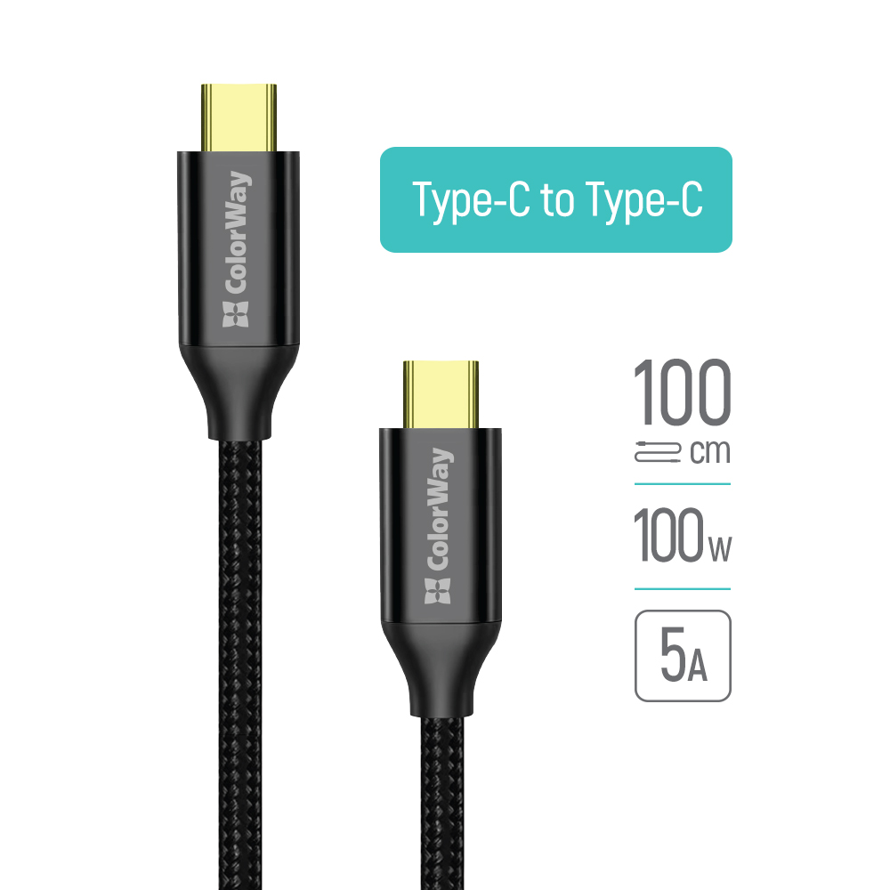 Kábel ColorWay Type-C - Type-C USB3.2 (20Gbps 4K PD 100W) Gen2, 5.0А, 1m, čierny (CW-CBPDCC062-BK)
Kábel ColorWay Type-C - Type-C USB3.2 (20Gbps 4K PD 100W) Gen2, 5.0А, 1m, čierny (CW-CBPDCC062-BK)