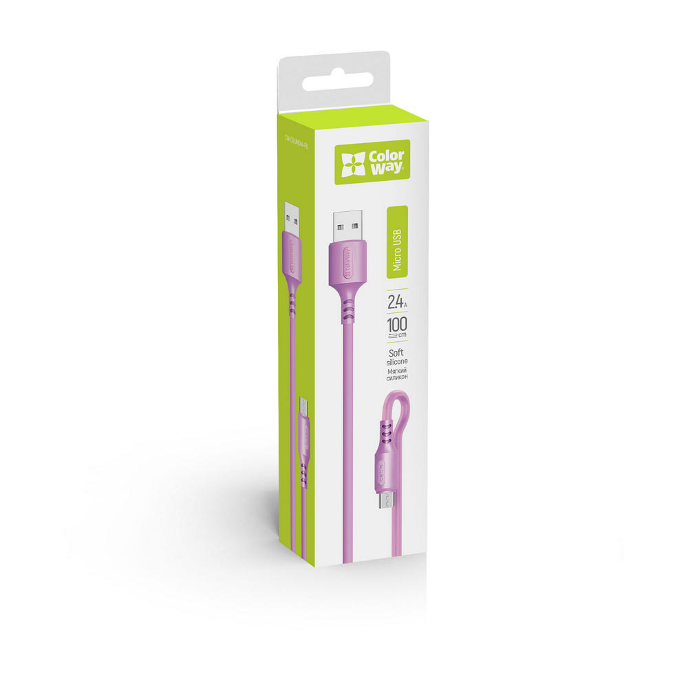ColorWay Kábel USB MicroUSB (soft silicone) 2.4A 1m, purple (CW-CBUM044-PU)
ColorWay Kábel USB MicroUSB (soft silicone) 2.4A 1m, purple (CW-CBUM044-PU)