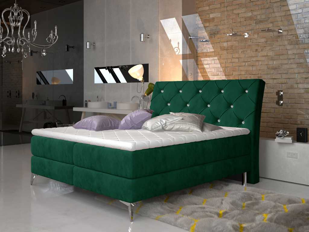 Čalouněná postel ADEL Boxsprings 180 x 200 cm Kronos 19