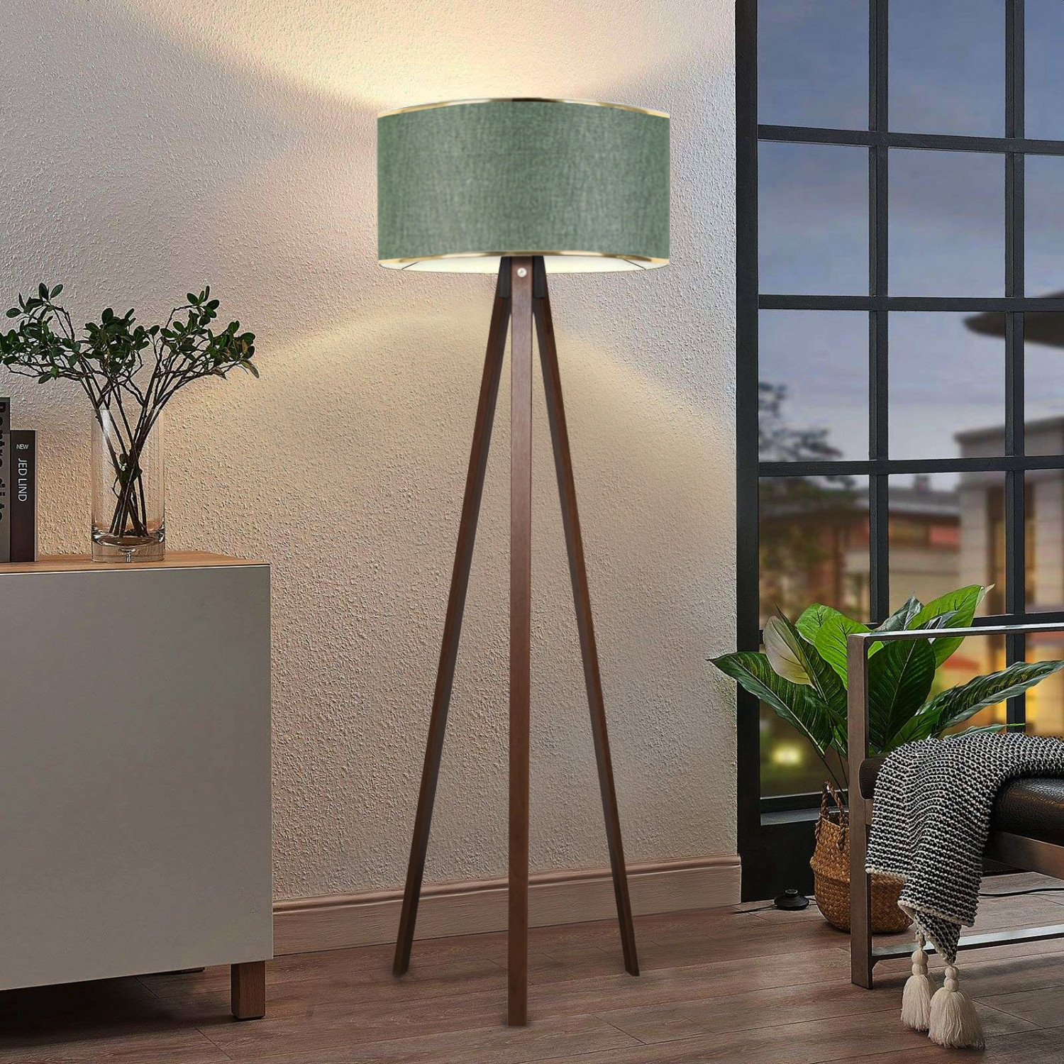 Stojací lampa AYD-2985 khaki