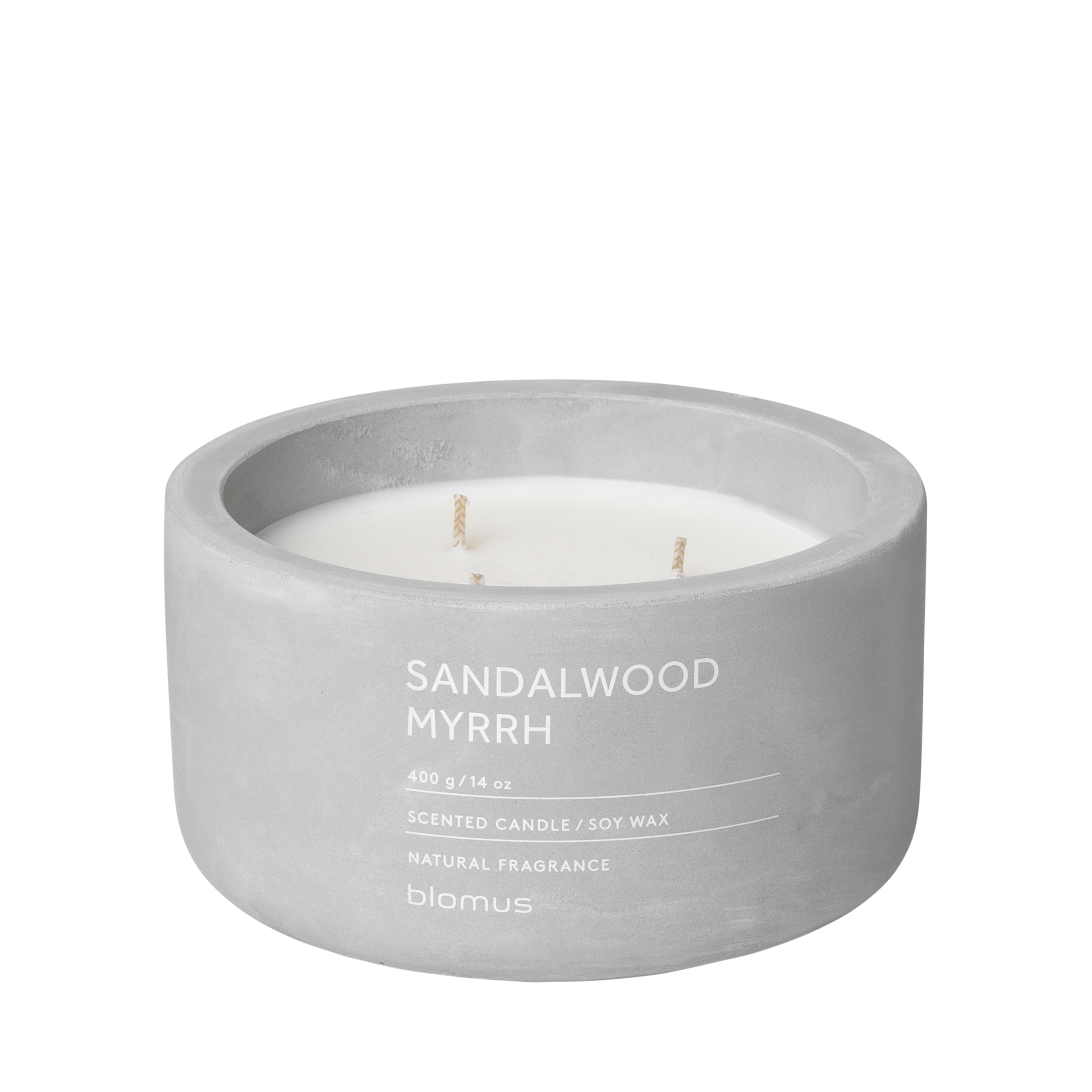 Vonná svíčka ze sojového vosku Sandalwood Myrrh velká FRAGA BLOMUS