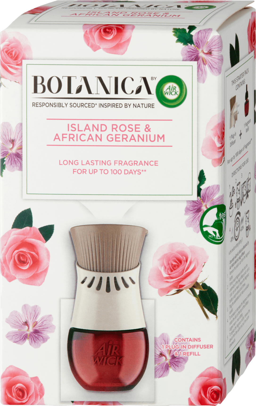 Air Wick Botanica Island Rose elektrický osviežovač + náplň 19ml