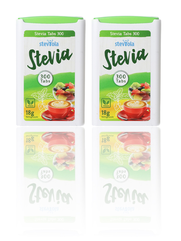 Steviola - Stévia tablety v dávkovači 300 tbl. 2 ks: 600 tablet