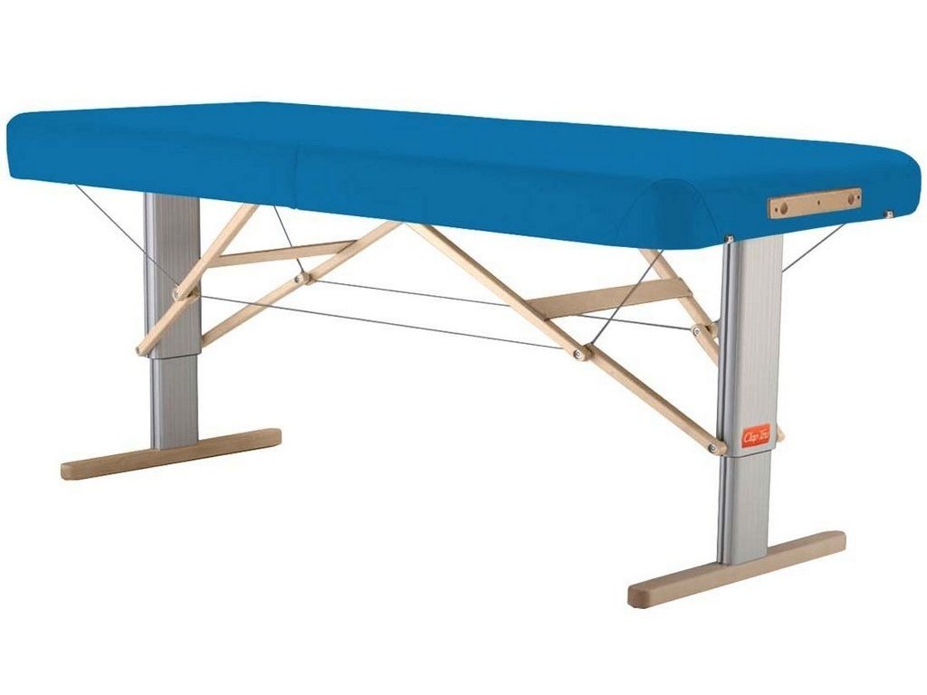 Přenosné elektrické masážní lehátko Clap Tzu Linea Physio Barva: PU - azurová (azure), Doplňky: akumulátorové napájení, Rozměry: 192 x 75 cm