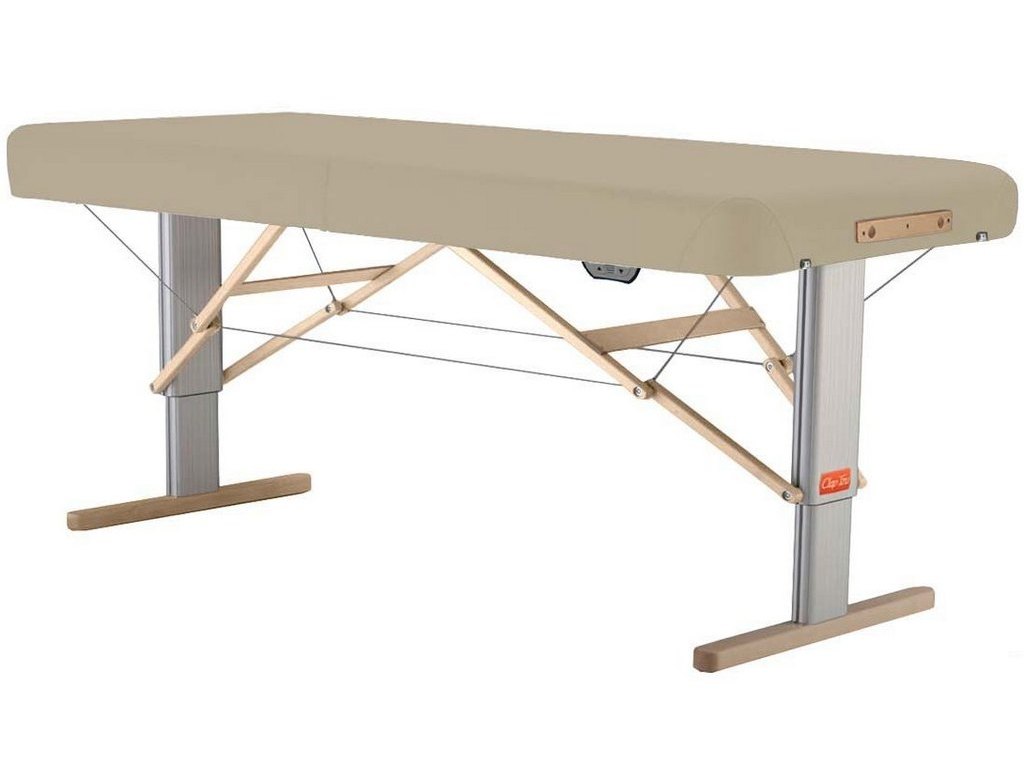 Prenosný elektrický masážny stôl Clap Tzu Linea Physio Farba: PU - perlová (pearl), Rozmery: 192x65cm, Doplnky: sieťové napájanie + vstavané elektric…