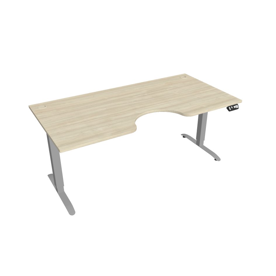 Elektricky výškovo nastavitelný stôl Hobis Motion Ergo - 2M segmentový, pamäťový ovládač Šírka: 180 cm, Farba dosky: agát, Farba kovu: sivá RAL 9006