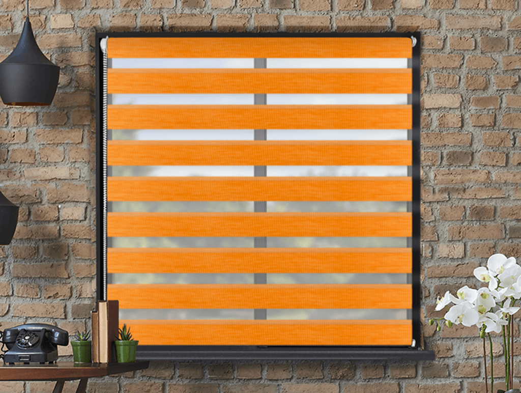 FEXI Roleta Den a noc, Nature pomeranč, A 025, 150x80 cm