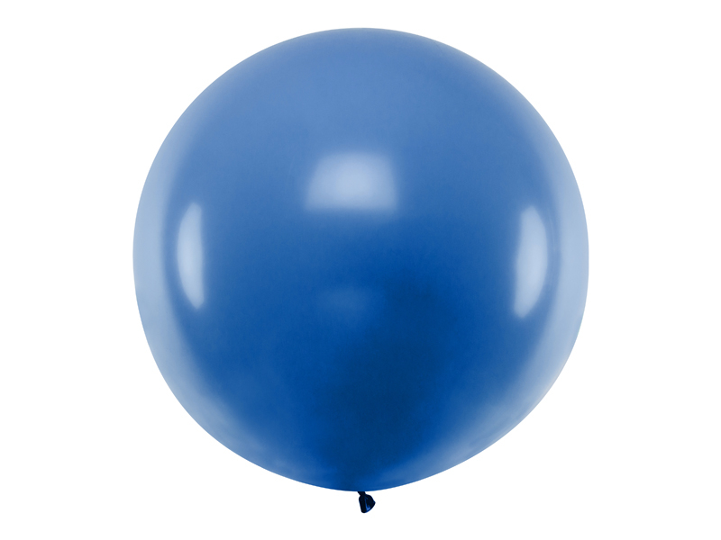 PartyDeco Kulatý latexový Jumbo balón 1 m - modrý