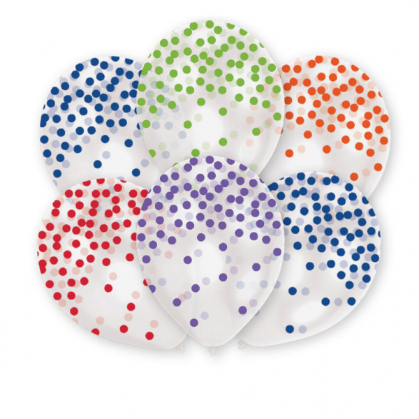 Amscan Bodkované balóniky - farebné 6 ks