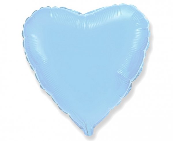 Flexmetal Fóliový balonek srdce satén - modrý 43 cm