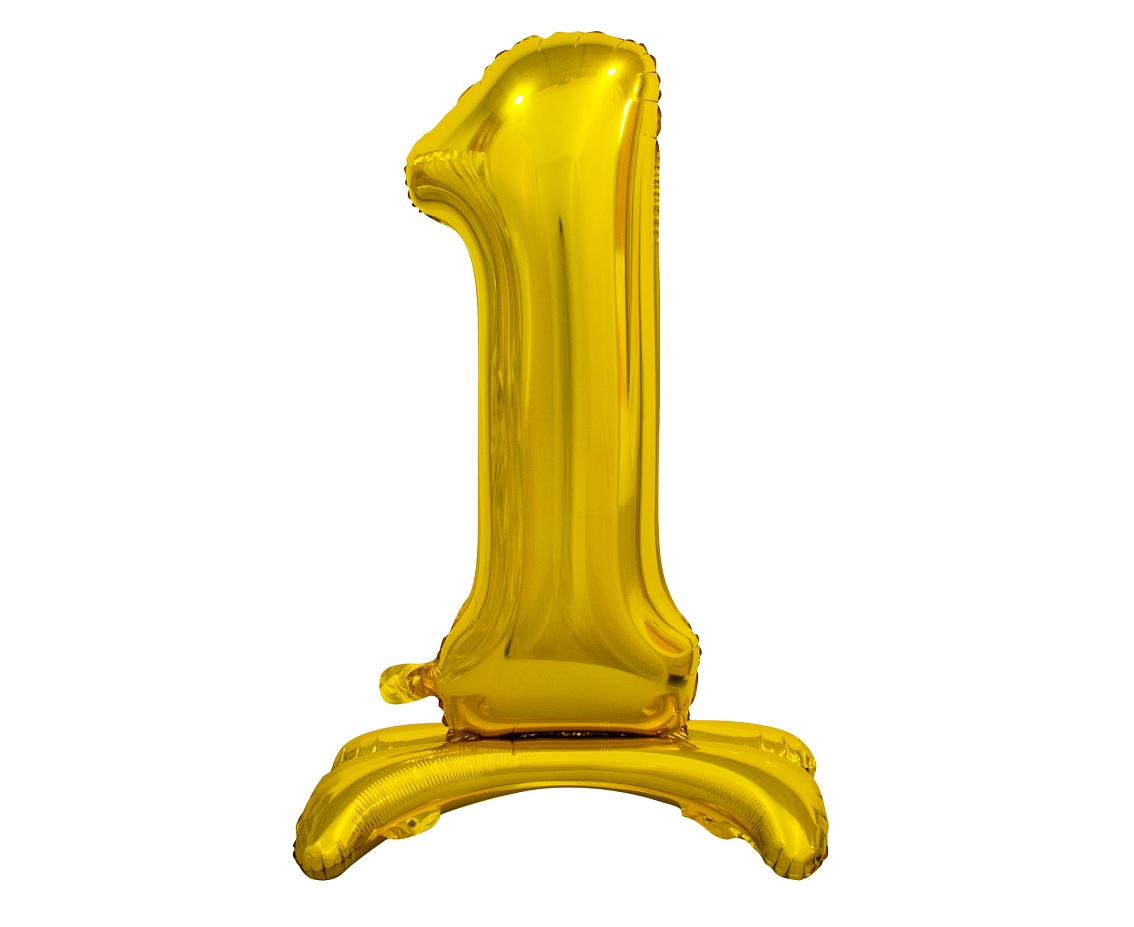 Godan Samostojící fóliový balón 1 zlatý 74 cm