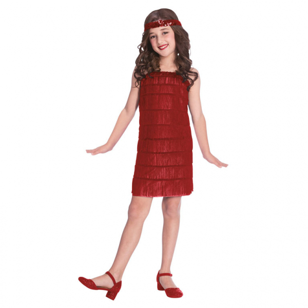 Amscan Dětský kostým - Charleston červený Velikost - děti: 8 - 10 let