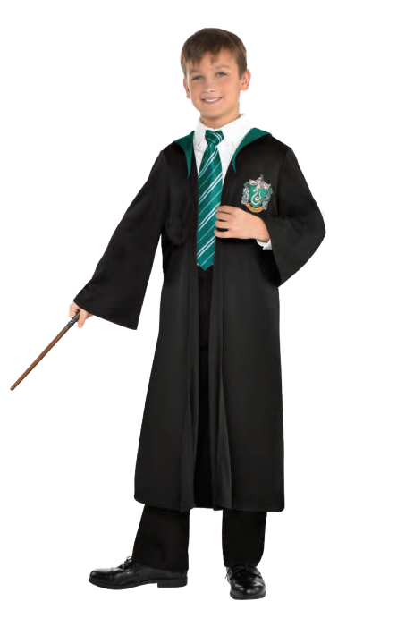 Amscan Detský čarodejnícky plášť Slizolin - Harry Potter Velikost - děti: 6 - 8 let