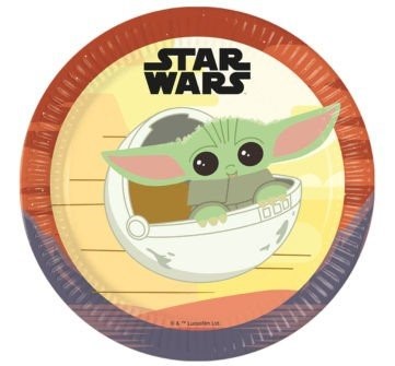 Procos Kompostovatelné talíře - Star Wars The Mandalorian 23 cm 8 ks
