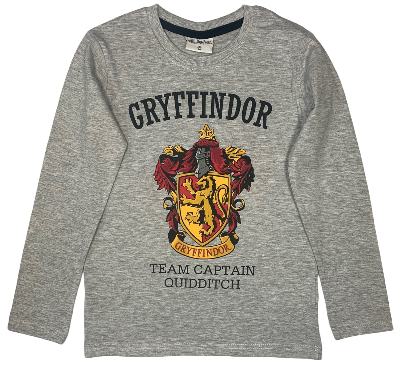 EPlus Chlapecké tričko s dlouhým rukávem - Harry Potter Nebelvír šedé Velikost - děti: 146
