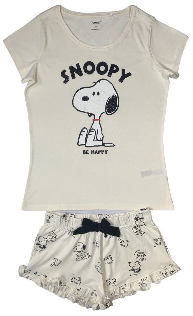 EPlus Dámské pyžamo - Snoopy krémové Velikost - děti: L