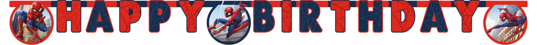 Procos Banner Happy Birthday - Spiderman Crime