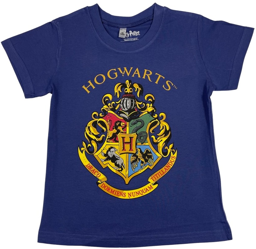 Setino Dětské tričko - Harry Potter Hogwarts modré Velikost - děti: 110