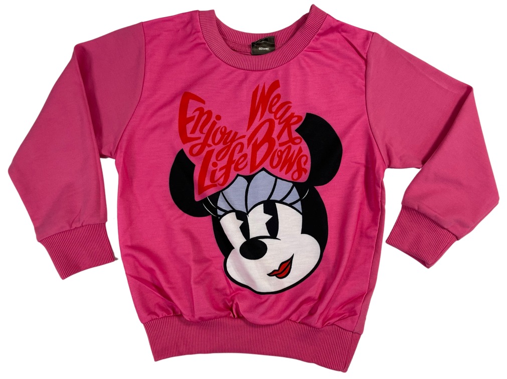 Setino Dívčí mikina - Minnie Mouse tmavě růžová Velikost - děti: 140