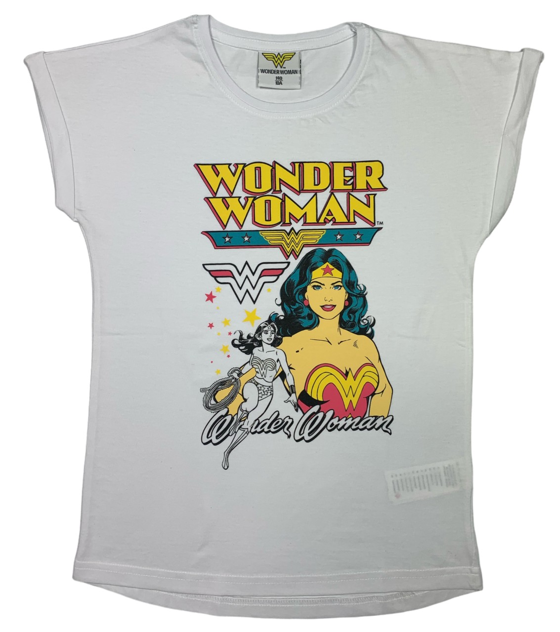 EPlus Dívčí tričko - Wonder Woman bílé Velikost - děti: 158