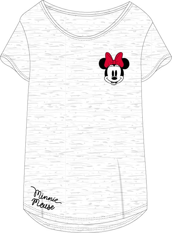 EPlus Dámské pyžamové tričko - Minnie Mouse šedé Velikost - dospělý: S