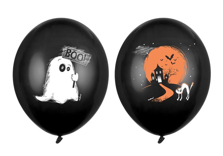 PartyDeco Latexový balón - Halloween Boo mix
