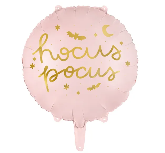 PartyDeco Fóliový balón - Hocus Pocus růžový 45 cm