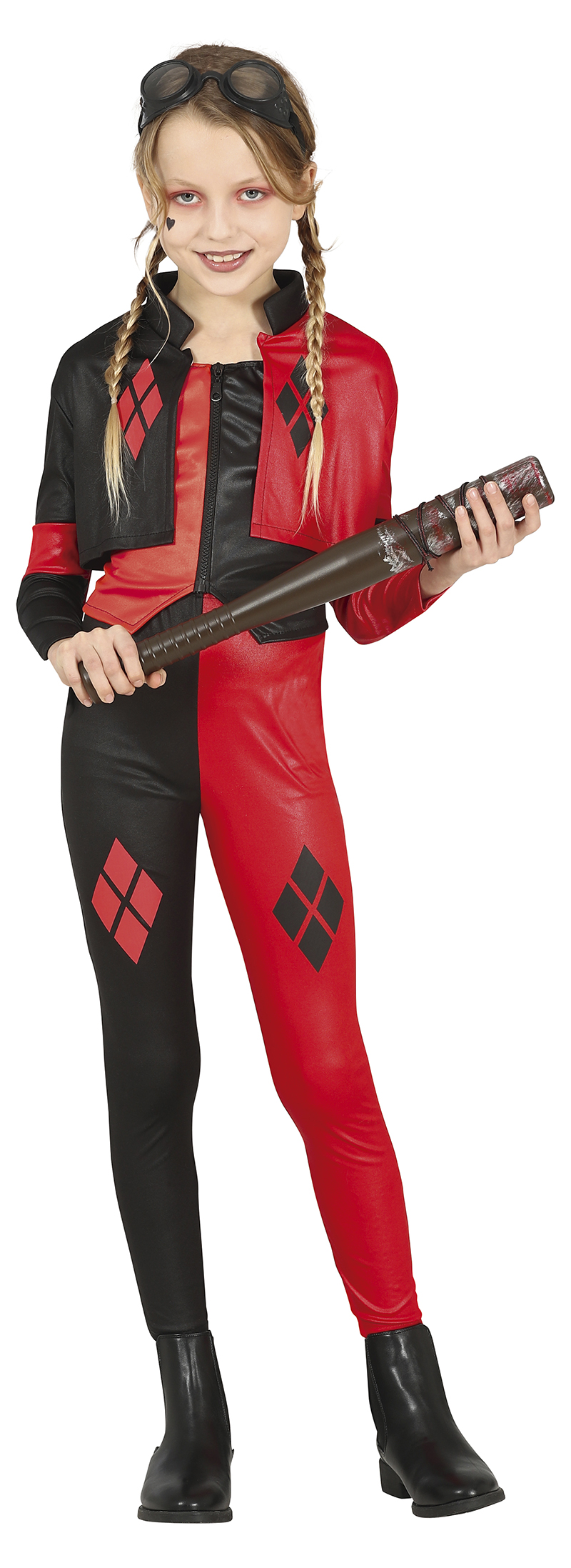 Guirca Dívčí kostým - Harley Quinn červeno/černý Velikost - děti: M