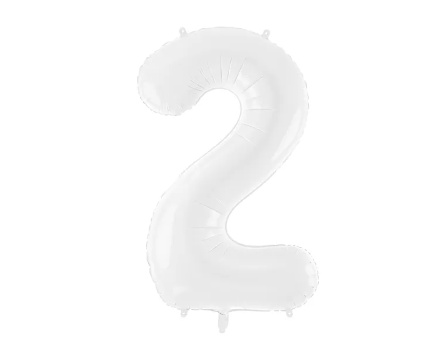 PartyDeco Balónek fóliový narozeninové číslo 2 bílý 86 cm