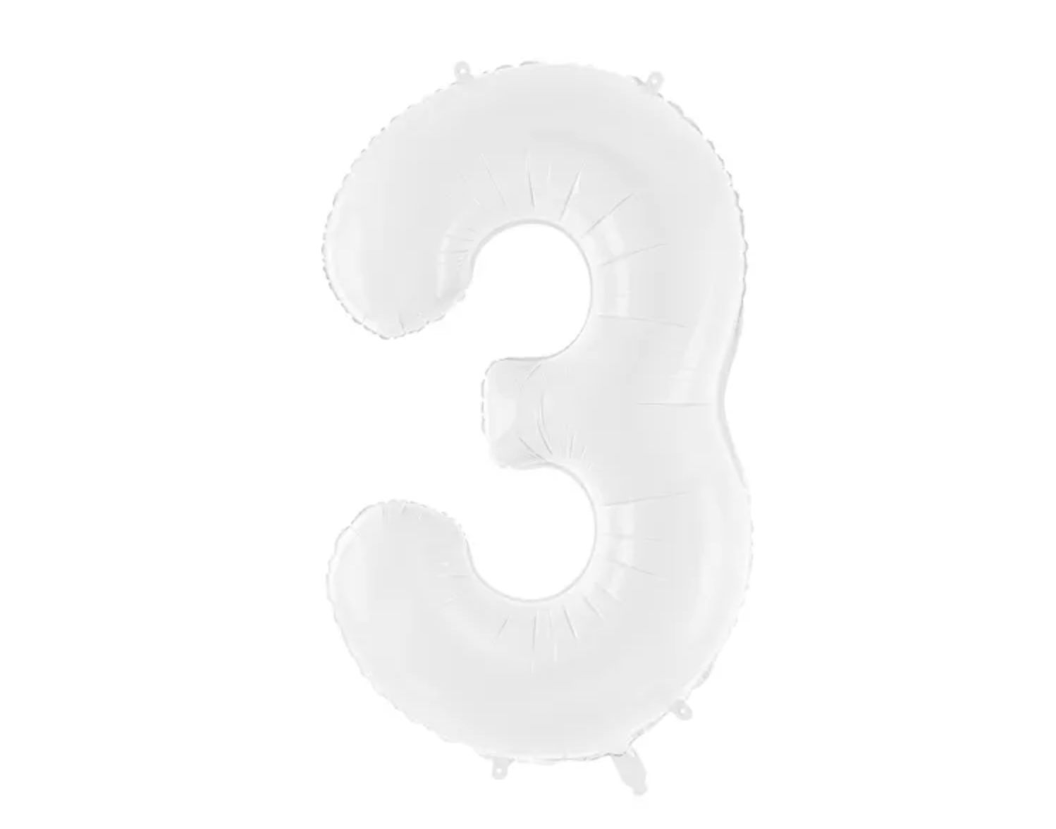 PartyDeco Balónek fóliový narozeninové číslo 3 bílý 86 cm