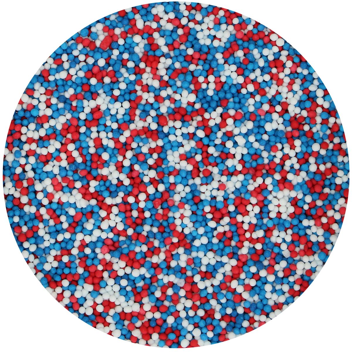 Funcakes Cukrové kuličky Nonpareils Red White Blue 80 g