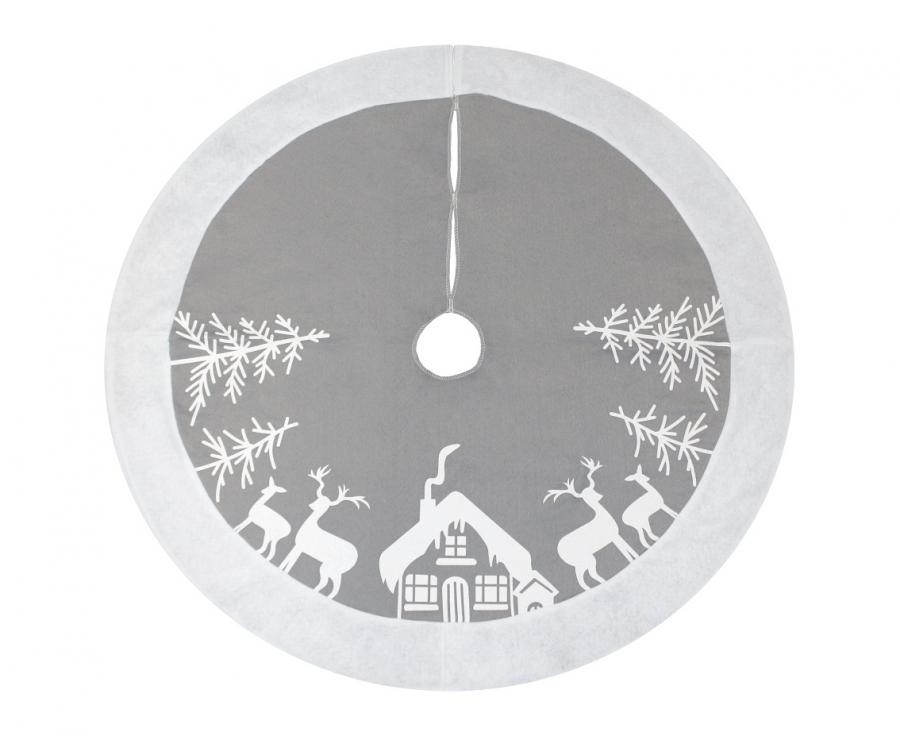 Godan Podložka pod vánoční stromeček - stříbrná 90 cm