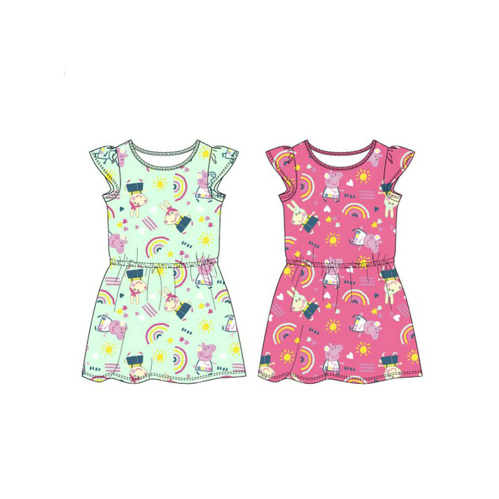 Setino Dívčí šaty - Peppa prasátko, růžové Velikost - děti: 116