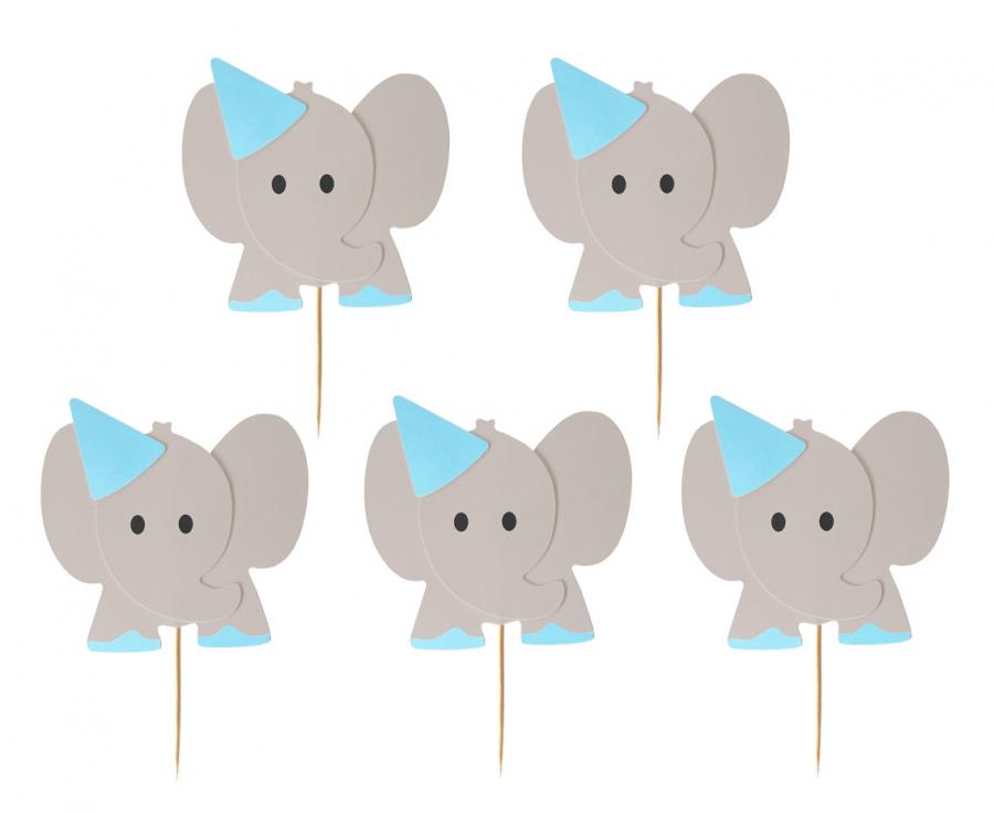 Godan Ozdoby na cupcakes - Modré sloníky