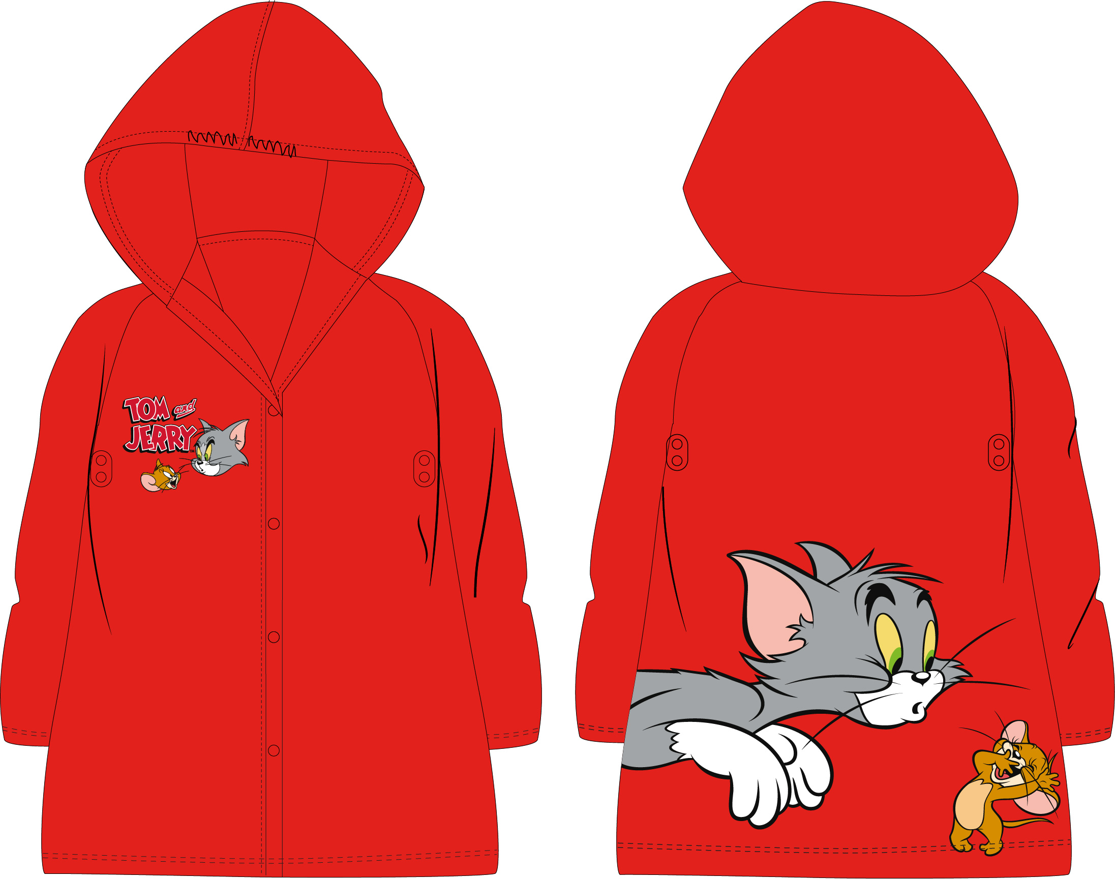 EPlus Detský pršiplášť - Tom a Jerry Velikost - děti: 110/116