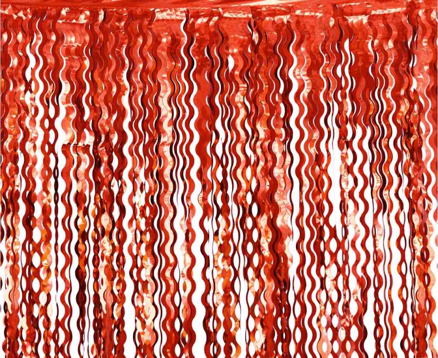 Godan Párty závěs - Metalická červená 100 x 200 cm
