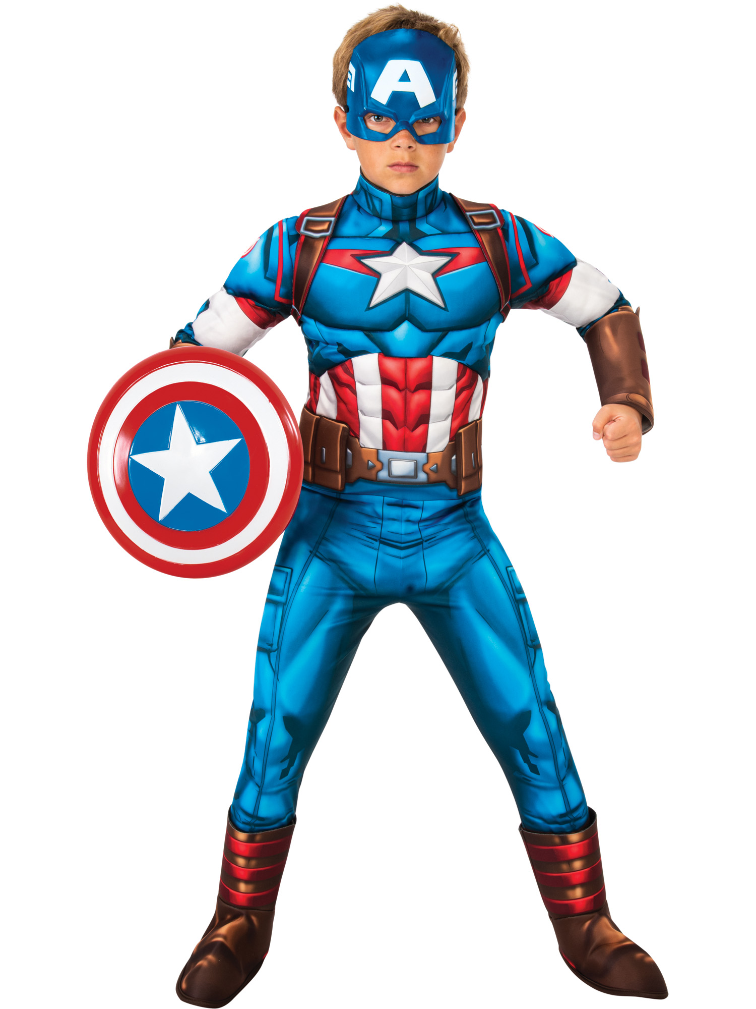 Rubies Dětský kostým - Capitan America Deluxe Velikost - děti: S