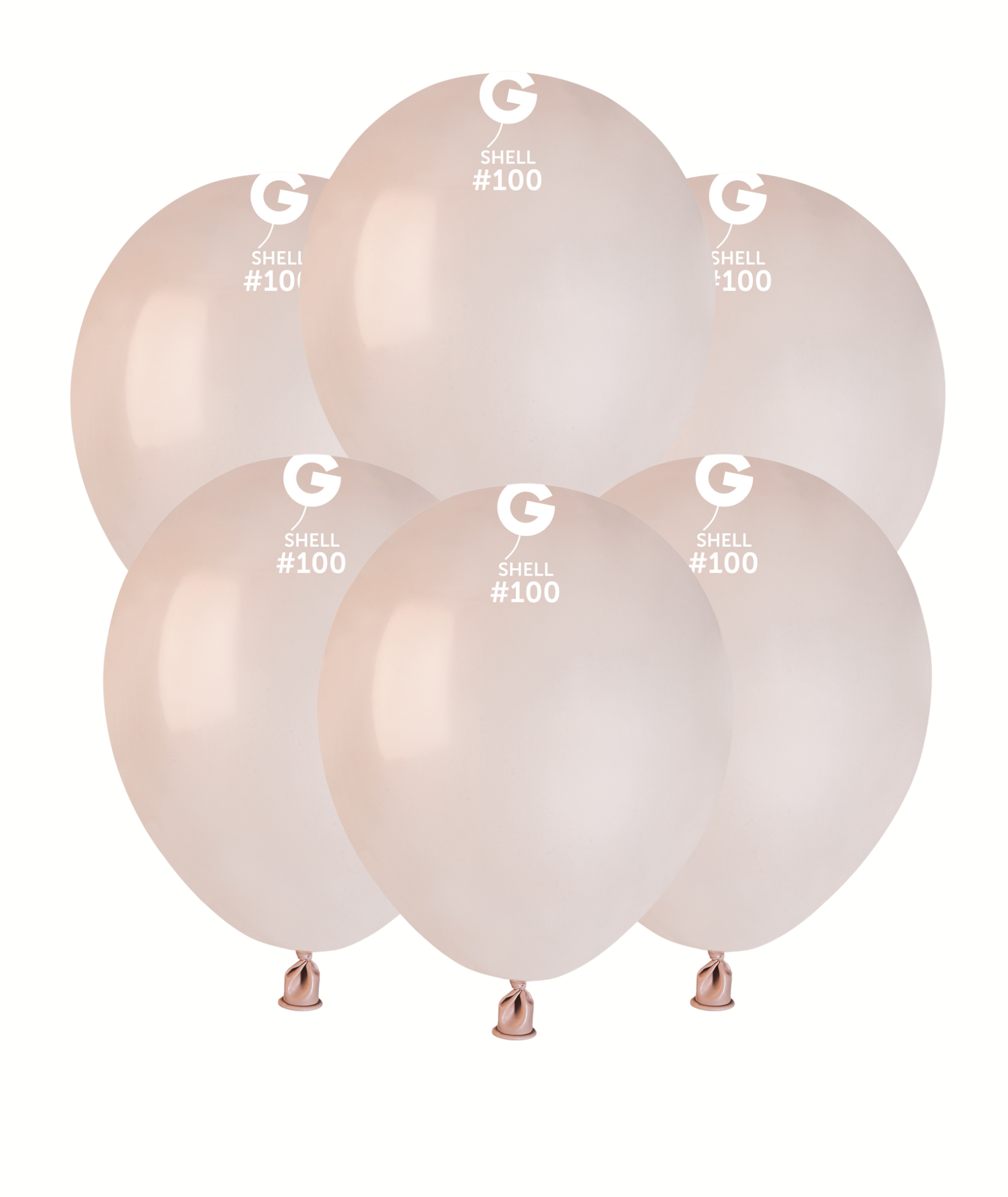 Gemar Balónek pastelový - shell růžový 100 ks 13 cm