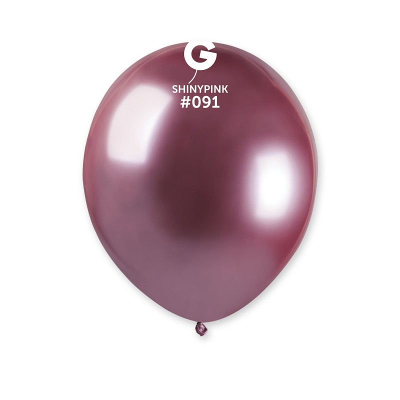 Gemar Balónek chromový - růžový 13 cm 100 ks