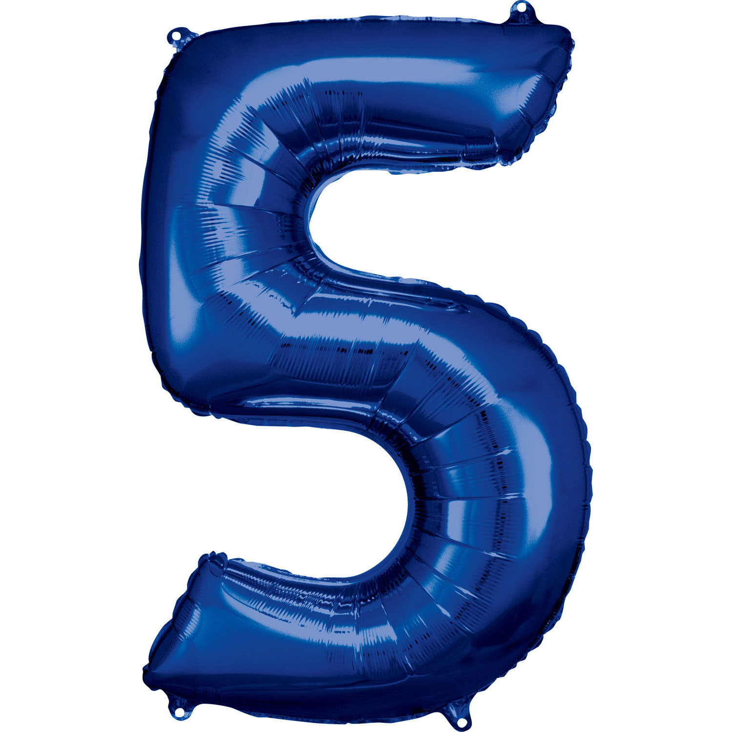 Amscan Balónek fóliový narozeninové číslo 5 - modrý 86 cm