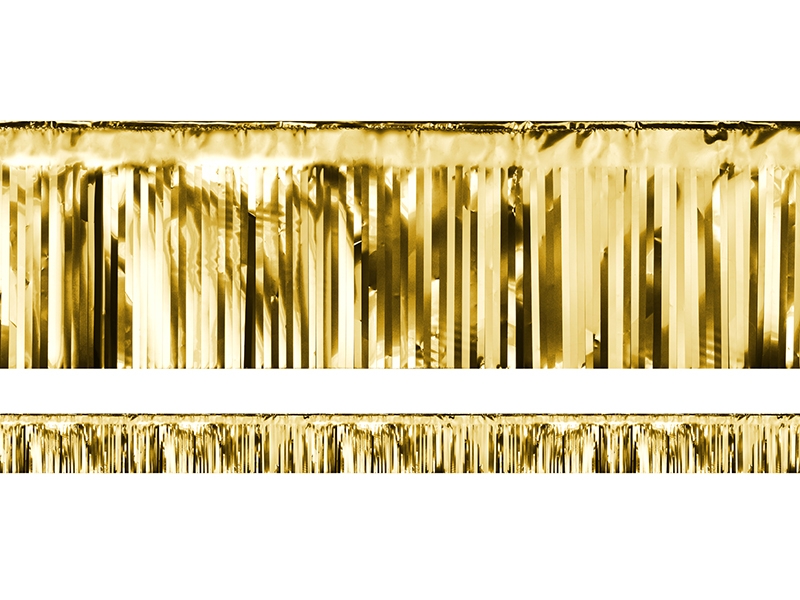 PartyDeco Párty závěs zlatý 18,5 x 400 cm