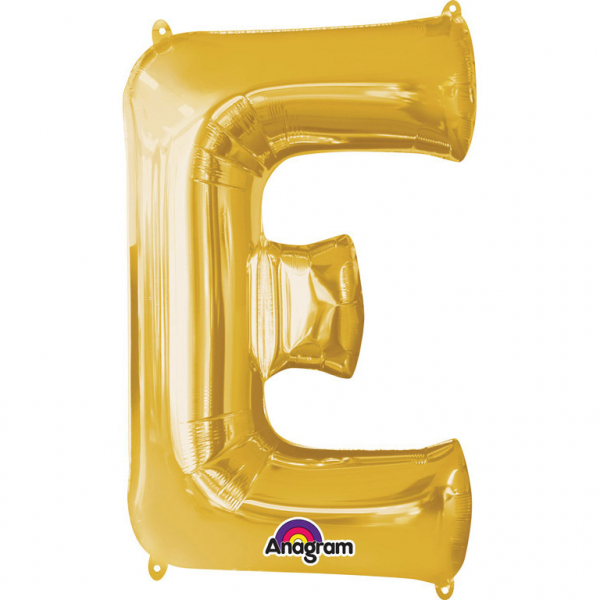 Amscan Fóliový balónek písmeno E 86 cm zlatý