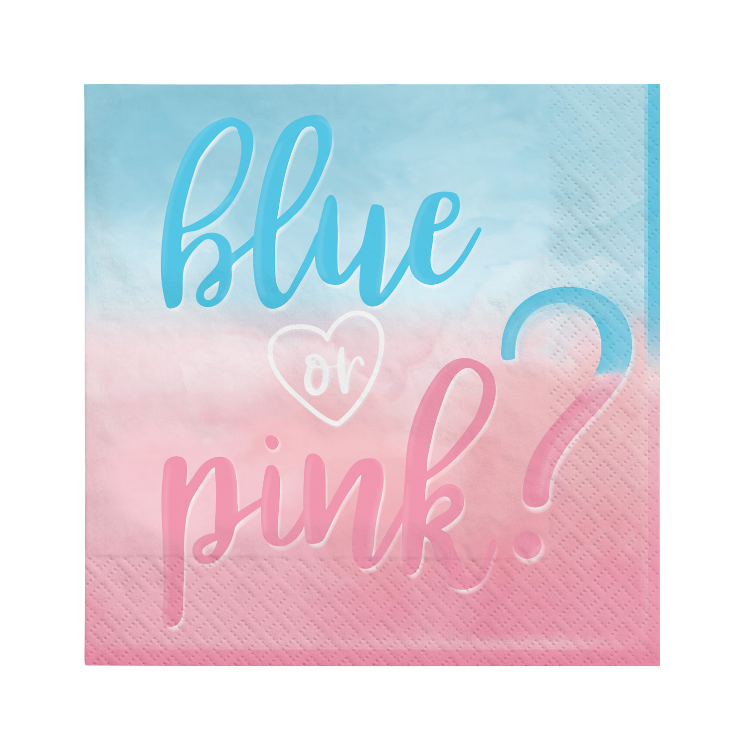Amscan Servítky Blue or Pink ? 33 x 33 cm