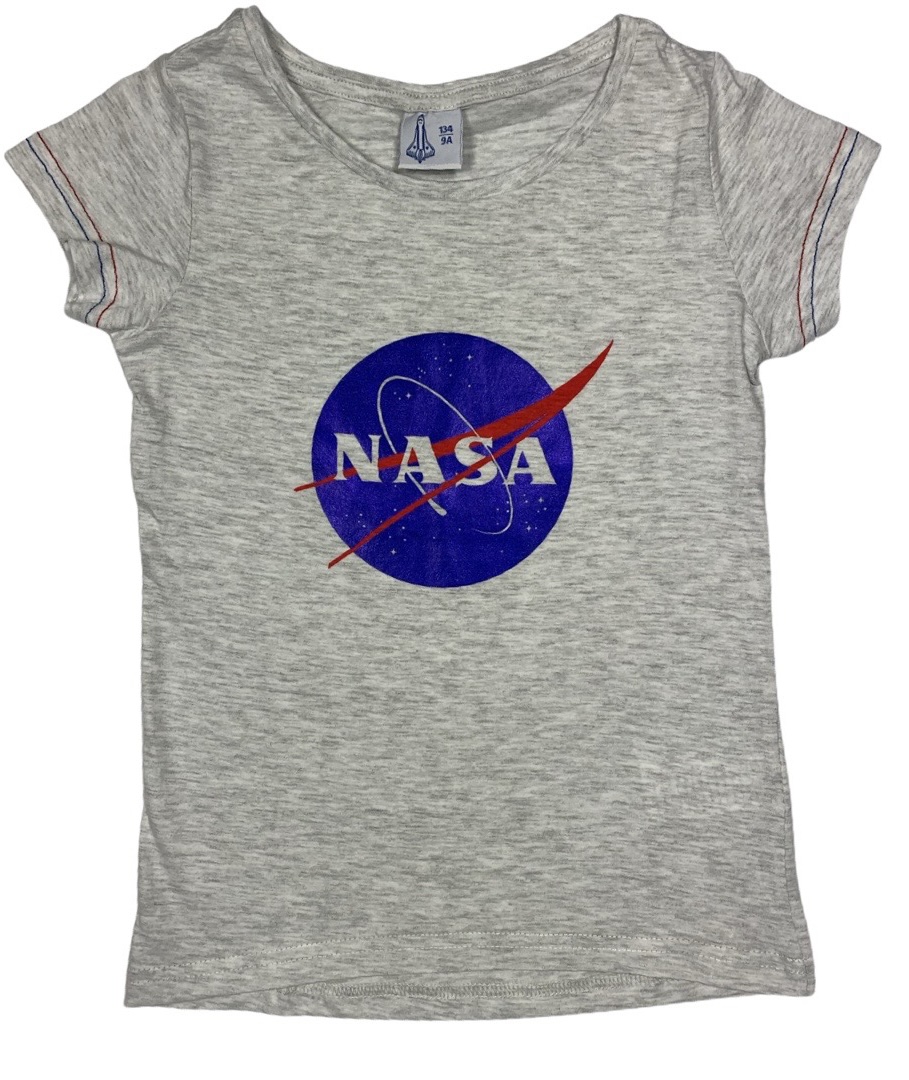 EPlus Dievčenské tričko - NASA sivé Veľkosť - deti: 146
